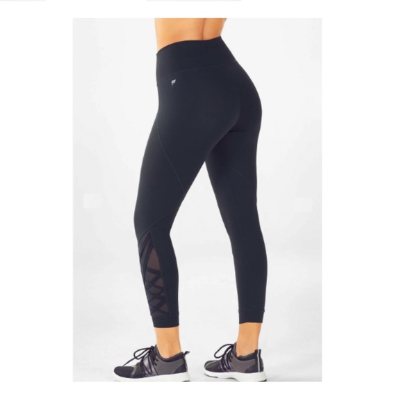 Fabletics Pants - Fabletics High-Waisted Mesh Powerhold 7/8 Leggings
